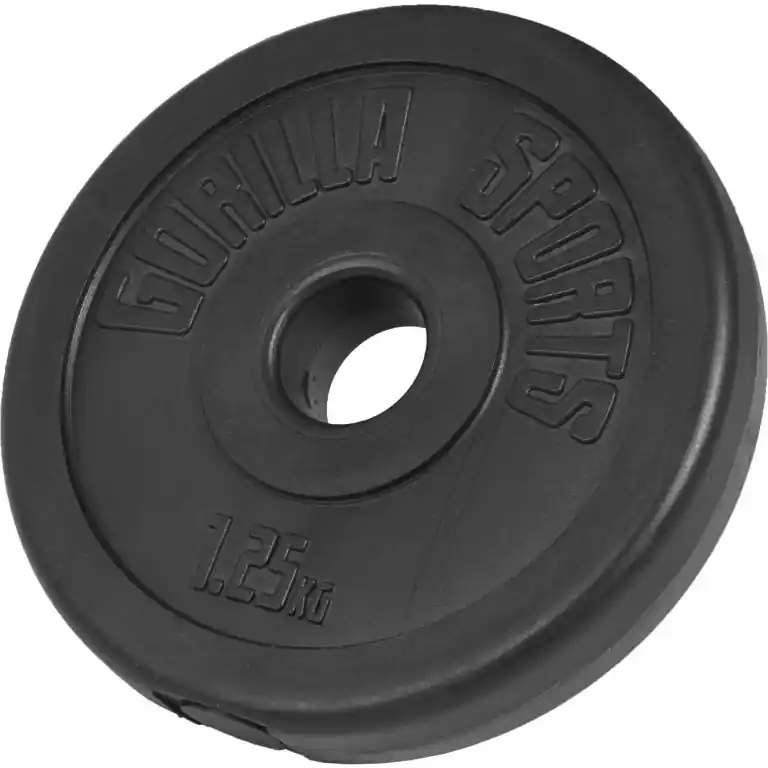 Akce Gorilla Sports Činkový kotouč z plastu, výplň cement 1,25 kg