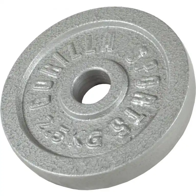Top Prodej Gorilla Sports Litinový zátěžový kotouč, stříbrná, 2,5 kg