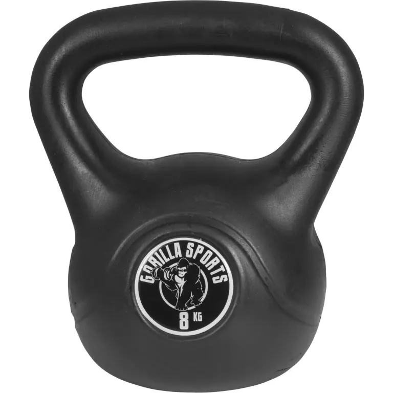 Rychlé Dodání Gorilla Sports Kettlebell činka, plast, černá, 8 kg