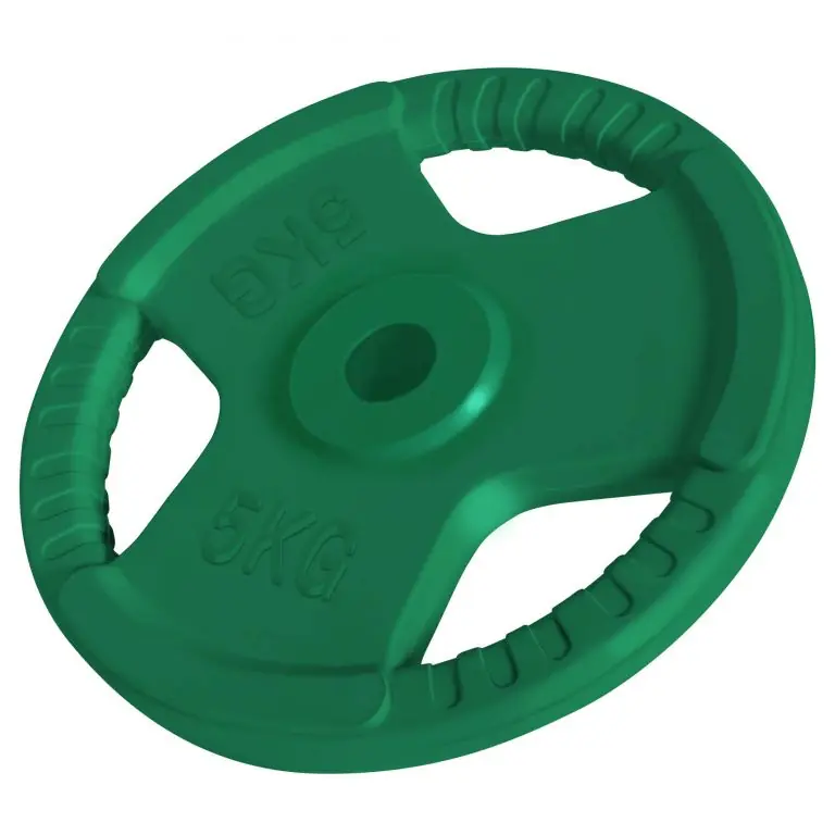 Gorilla Sports Litinový činkový kotouč, pogumovaný, 5 kg Sezónní Sleva
