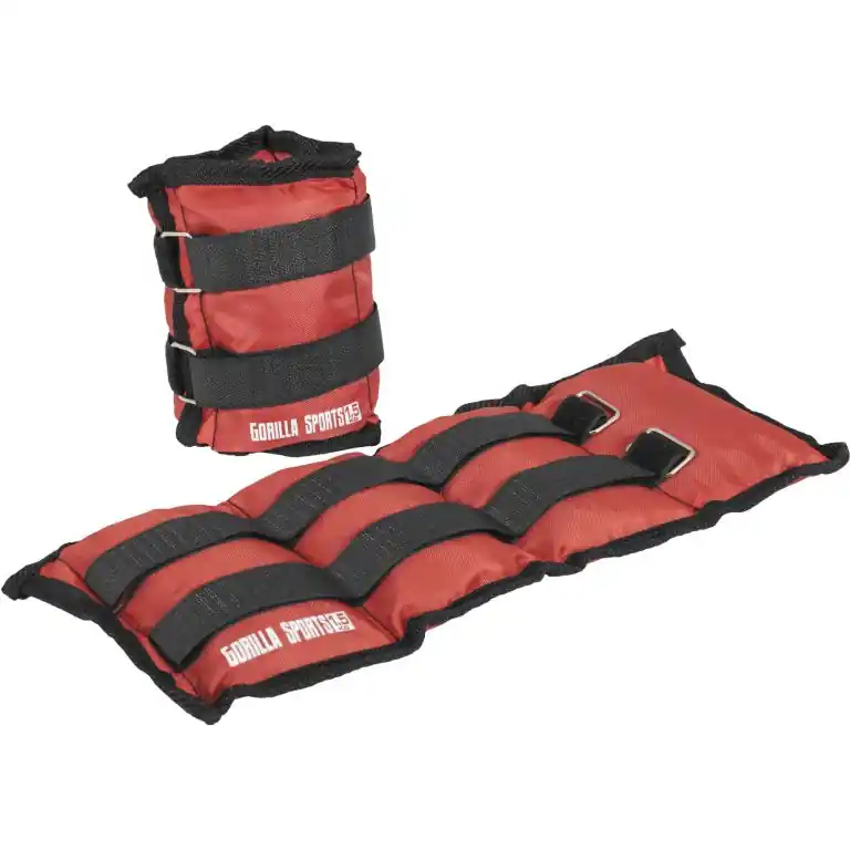 Gorilla Sports Zátěžové manžety, červené, 2 x 1,5 kg Nejprodávanější