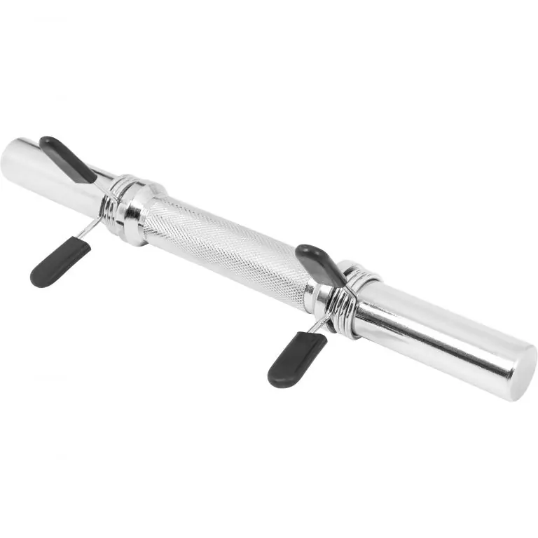 Gorilla Sports Chromovaná tyč 35 cm + pružinové zámky Novinka