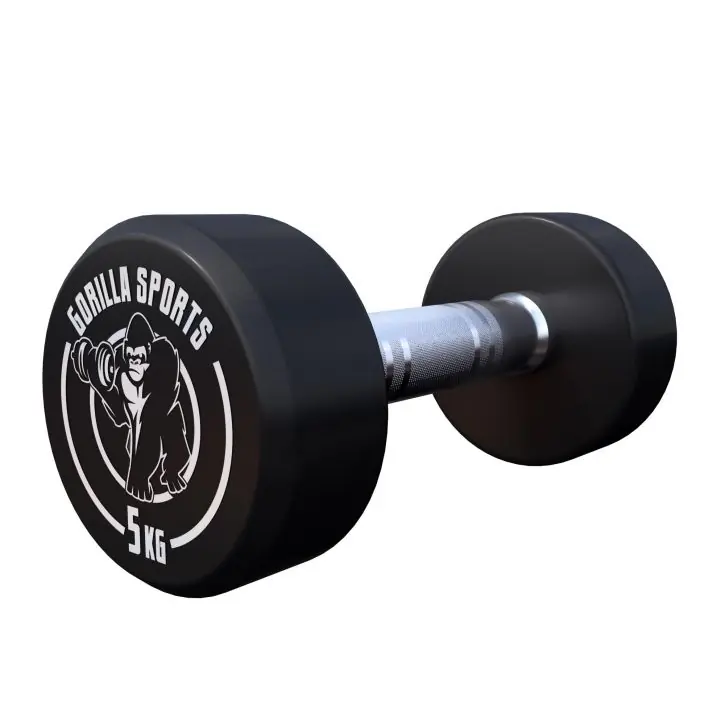 Cenový Hit Gorilla Sports Jednoruční činka černo/bílá, 5 kg