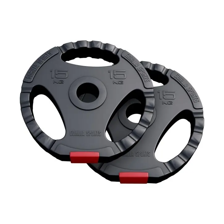 Nová Kolekce GORILLA SPORTS Sada kotoučů, plast, 2 x 15 kg, 50/51 mm