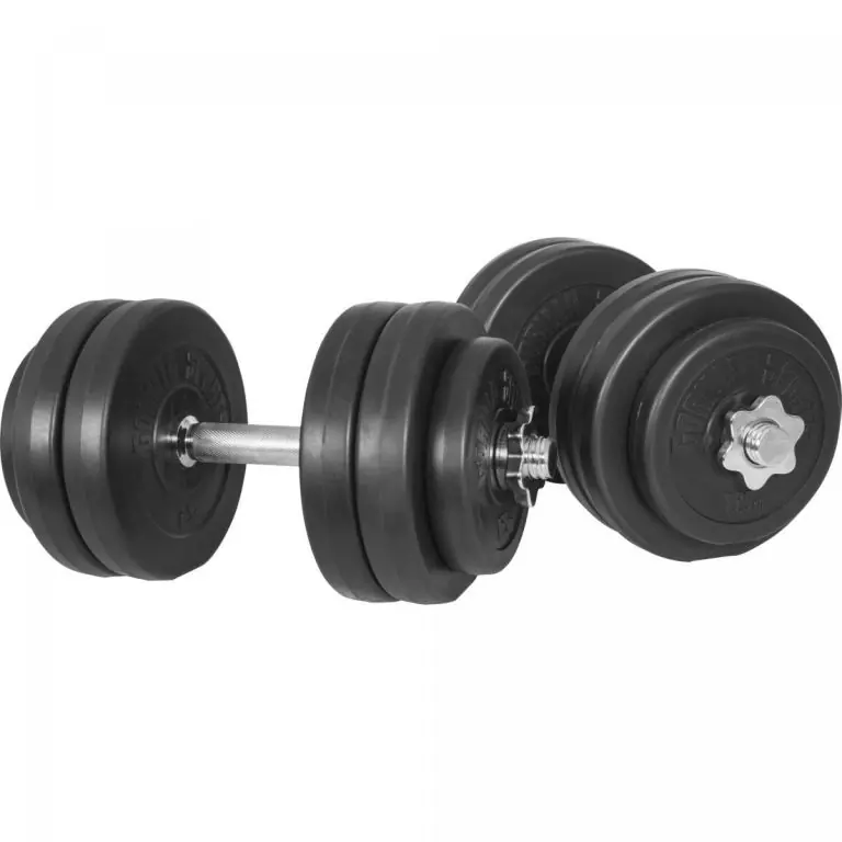 Gorilla Sports Sada činek s plastovými kotouči, 30 kg Nová Kolekce