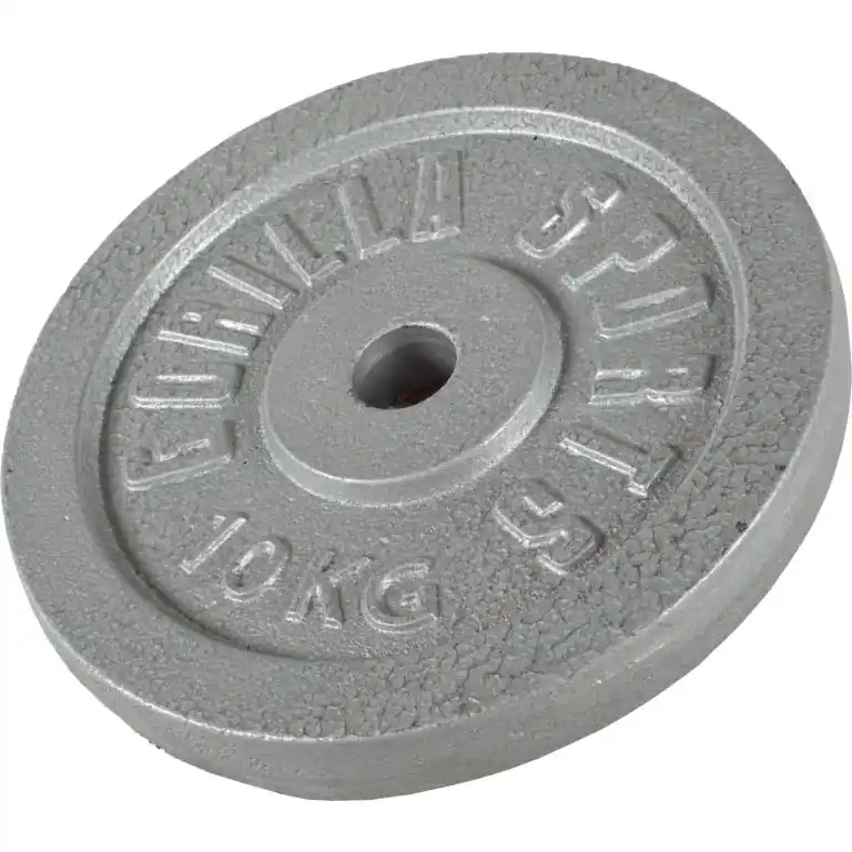 Nejlepší Volba Gorilla Sports Litinový zátěžový kotouč, stříbrná, 10 kg
