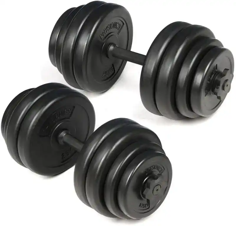 Nejlepší Cena PHYSIONICS sada jednoručních činek, plast, 30 kg, 25 mm