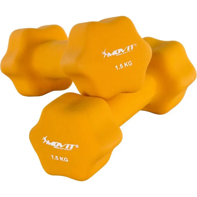 Sezónní Sleva MOVIT Set 2 činek s neoprenovým potahem, 1,5 kg, oranžová