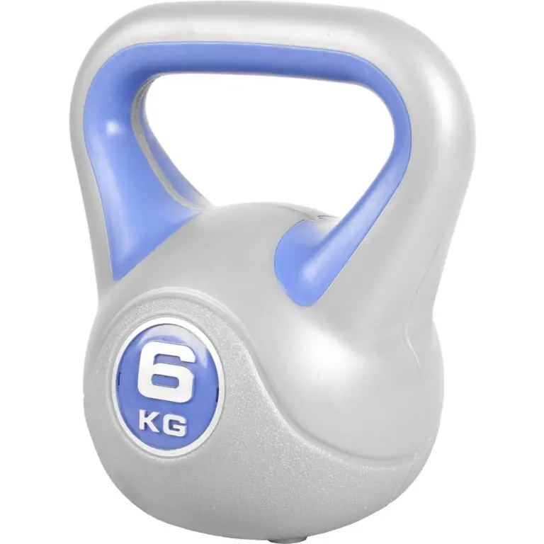 Horká Nabídka Gorilla Sports Kettlebell činka, vinylová, modrá, 6 kg