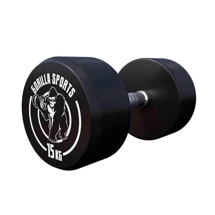 Gorilla Sports Jednoruční činka černo/bílá, 15 kg Expresní Doručení