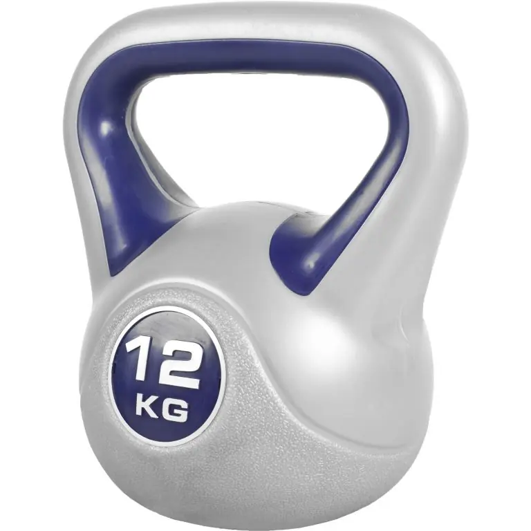 Omezená Nabídka Gorilla Sports Kettlebell činka, vinylová, modrá, 12 kg
