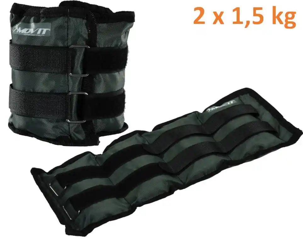 MOVIT Zátěžové manžety, 2 x 1,5 kg, šedé Horká Nabídka
