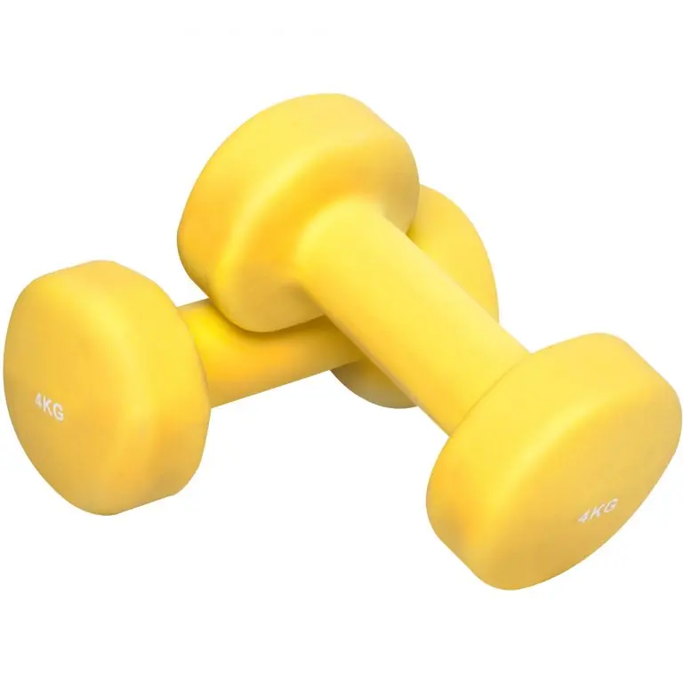 Gorilla Sports Jednoručky na aerobik, 2 x 4 kg, žluté Akční Nabídka