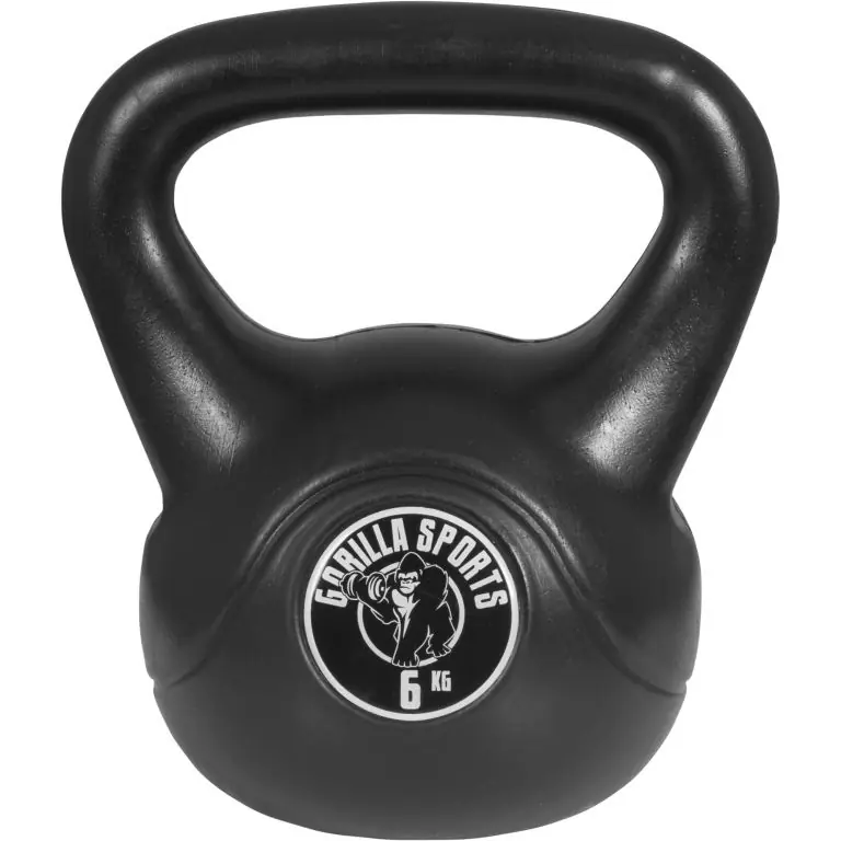 Gorilla Sports Kettlebell činka, plast, černá, 6 kg Ověřený