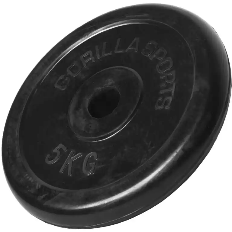 Gorilla Sports Pogumovaný zátěžový kotouč, 5 kg Speciální Cena