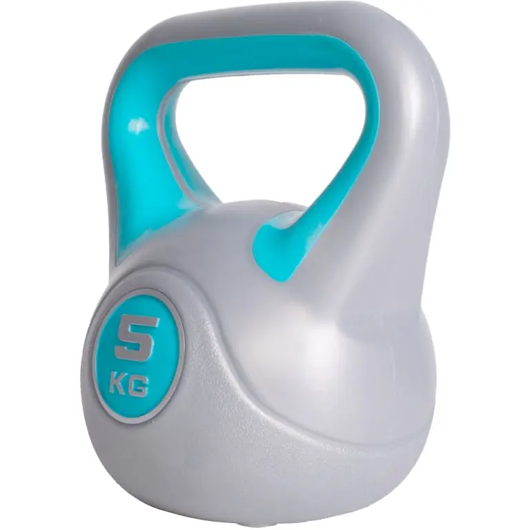 Gorilla Sports Kettlebell činka, vinylová, modrá, 5 kg Hit Sezóny