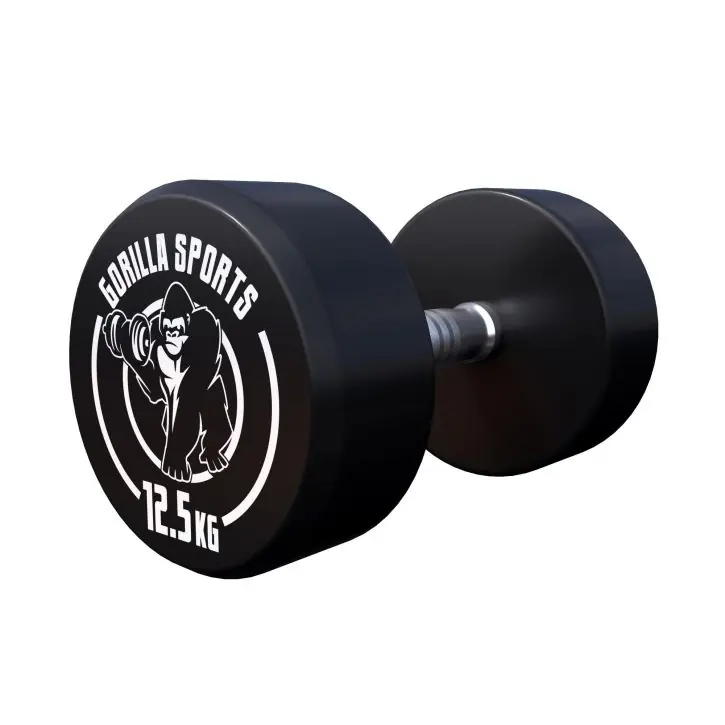 Autentický Gorilla Sports Jednoruční činka černo/bílá, 12,5 kg