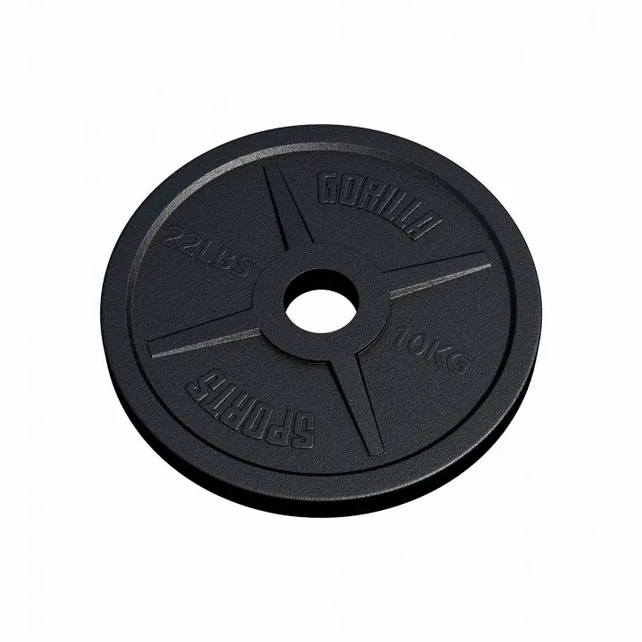 Gorilla Sports Zátěžový kotouč 50/51 mm, litina, 10 kg Vrácení Zdarma