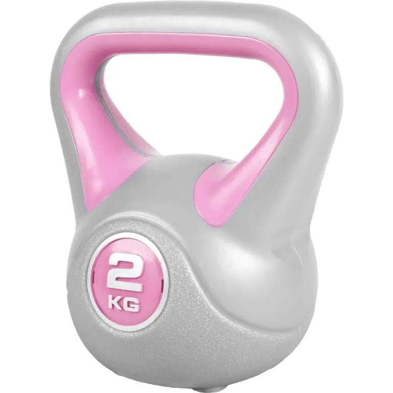 Cenově Výhodný Gorilla Sports Kettlebell činka, vinylová, růžová, 2 kg