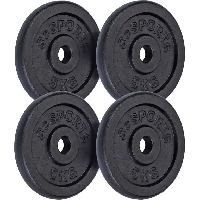 Horká Nabídka Sada litinových kotoučů 20 kg, 4x5 kg, průměr 30 mm