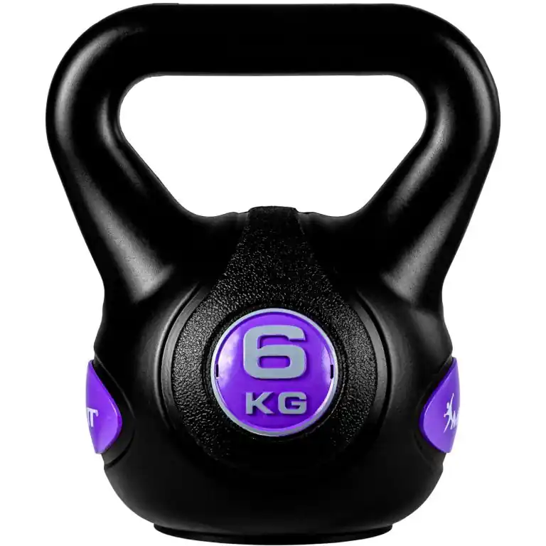 MOVIT Kettlebell činka - 6 kg, černá/fialová Jen Po Omezenou Doba