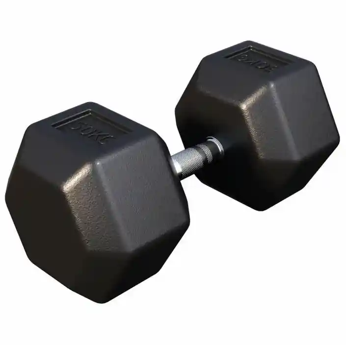 Akce Gorilla Sports Šestihranná pogumovaná činka, 50 kg