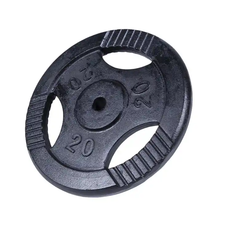 Gorilla Sports Litinový činkový kotouč, černý, 20 kg Výprodej