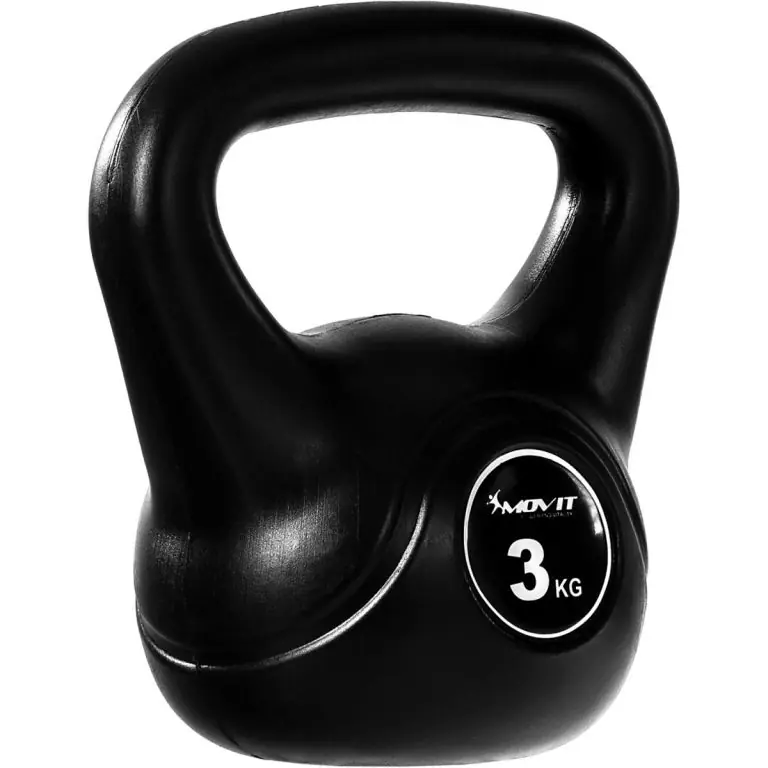 Autentický MOVIT Kettlebell činka, 3 kg, černá