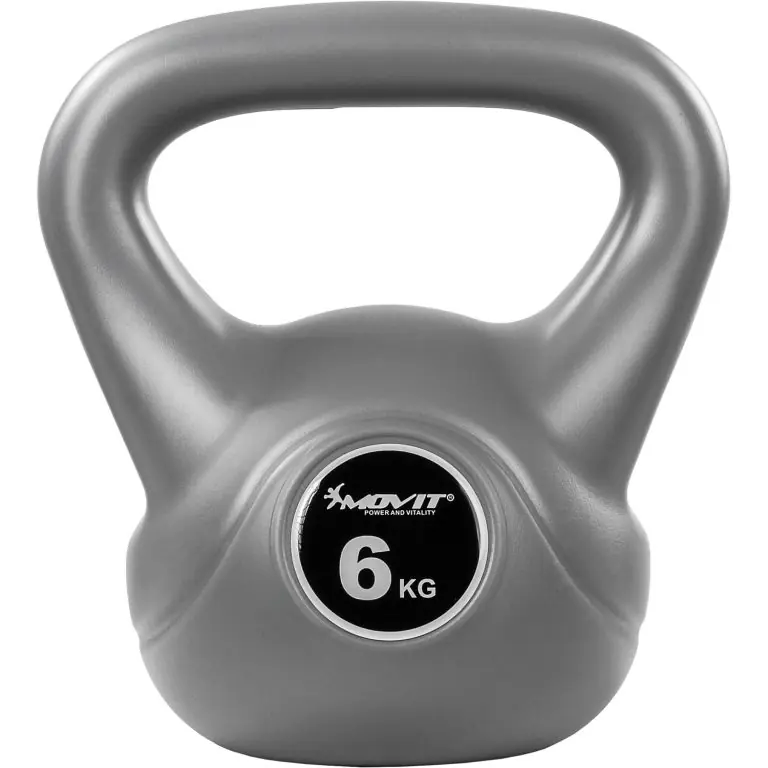 Přímo Od Výrobce Movit Kettlebell činka, 6 kg, šedá/černá