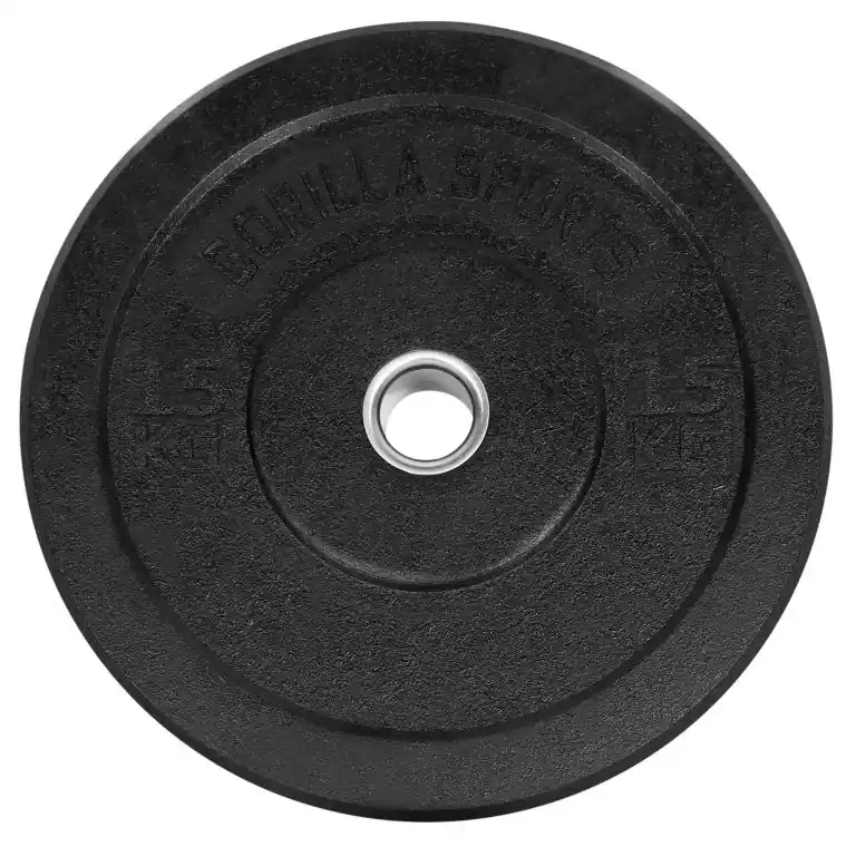 Speciální Cena Gorilla Sports Ocelový kotouč potažený pryží, černý, 15 kg