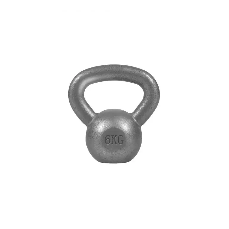 Gorilla Sports Kettlebell činka, litinová, šedá, 6 kg Zlevněný