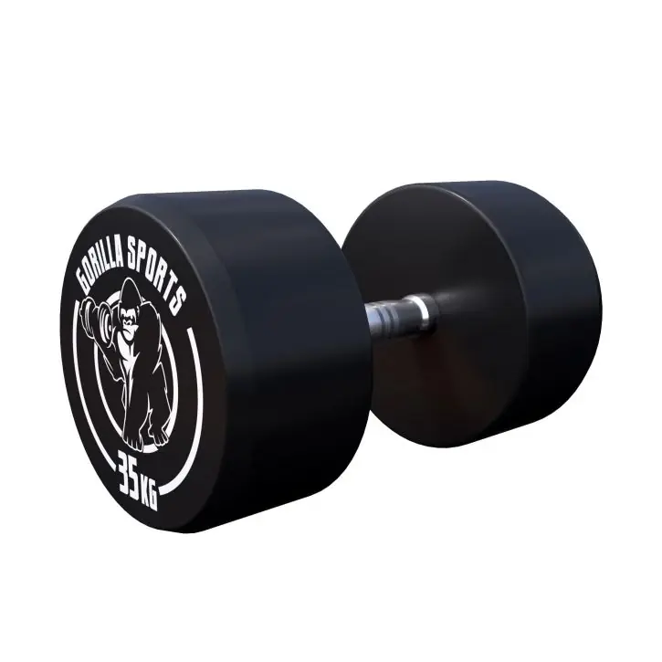 Gorilla Sports Jednoruční činka černo/bílá, 35 kg Bezpečná Platba