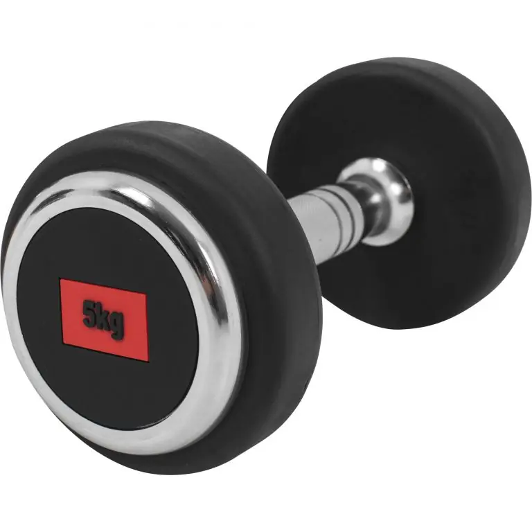 Zlevněný Gorilla Sports Litinová pogumovaná jednoruční činka 5 kg
