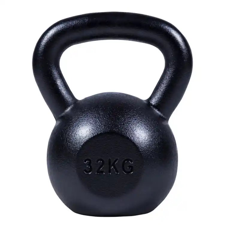 Gorilla Sports Kettlebell činka, litinová, černá, 32 kg Zlevněný