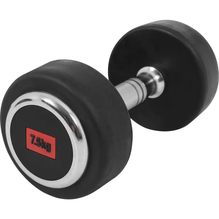 Výprodej Gorilla Sports Litinová pogumovaná jednoruční činka 7,5 kg
