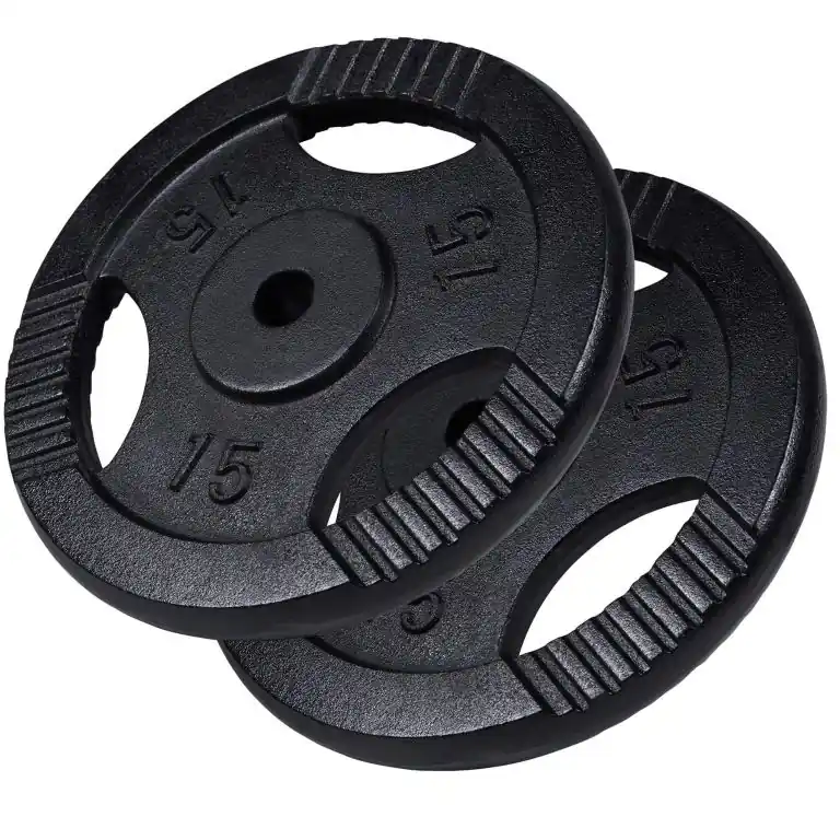 Gorilla Sports Sada litinových zátěžových kotoučů, 2 x 15 kg Sleva