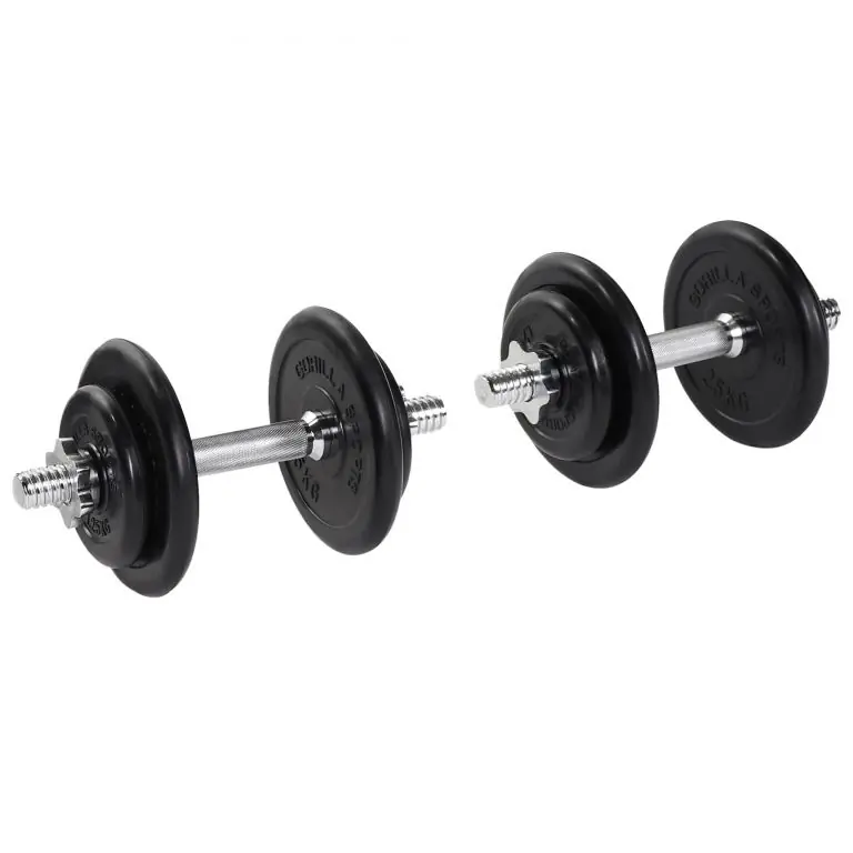 Gorilla Sports činkový set, pogumované kotouče, 20 kg Ověřený