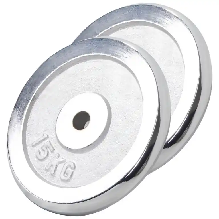 Značkový Gorilla Sports Sada chromovaných kotoučů, 2 x 15 kg