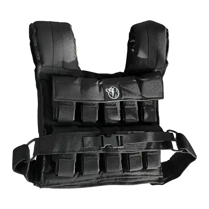 Gorilla Sports Zátěžová vesta 30 kg, nastavitelná, černá Top Prodej