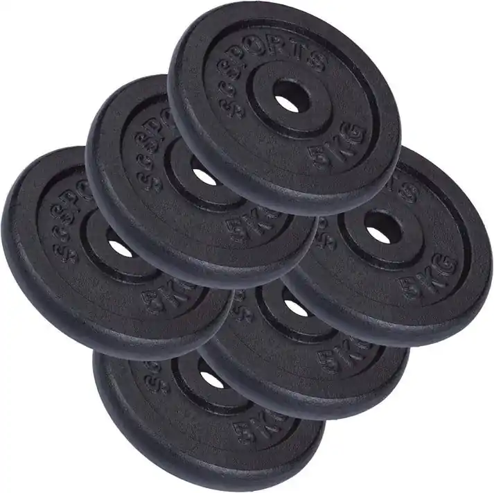 Pouze Dnes ScSPORTS litinové kotouče 30/31 mm, sada 30 kg, černé