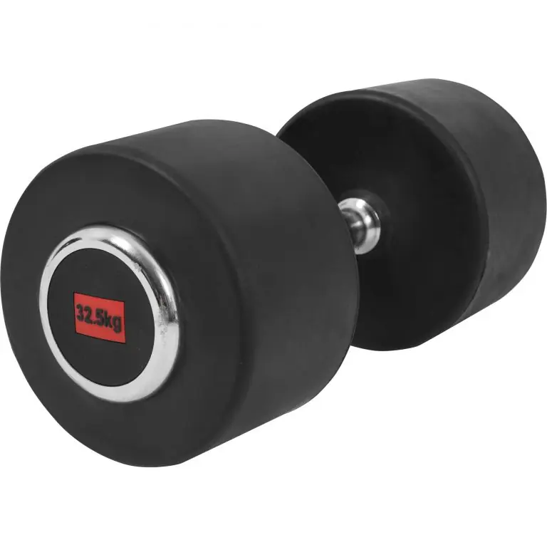 Expresní Doručení Gorilla Sports Litinová pogumovaná jednoruční činka 32,5 kg