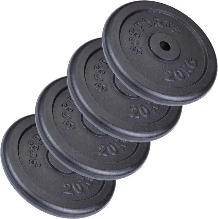 Nejlepší Cena ScSPORTS Litinové kotouče 20 kg, 30/31 mm, sada 4 ks