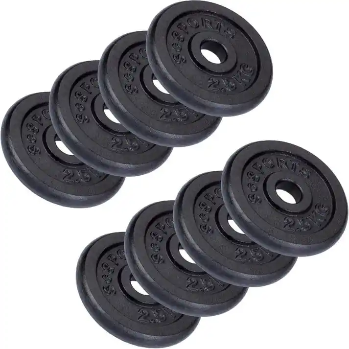 Tovární Cena ScSPORTS Litinové závaží 20 kg, sada 8x2,5 kg, 30/31 mm