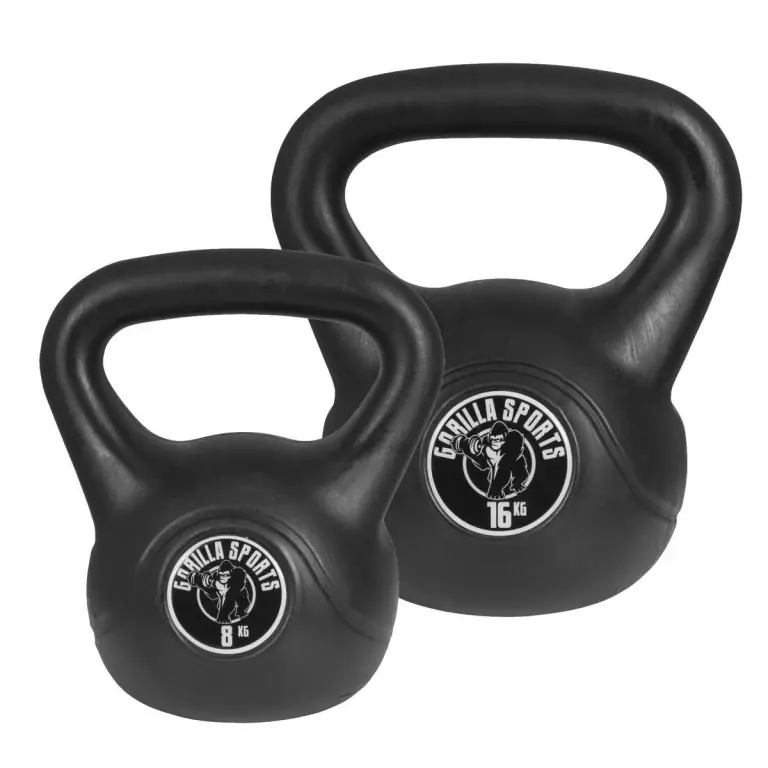 Poslední Šance Gorilla Sports Sada kettlebell činek, plast, 8 + 16 kg