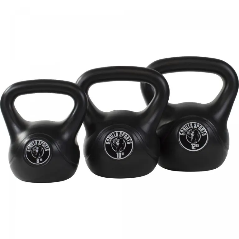 Nízká Cena Gorilla Sports Sada kettlebell činek, plast, černé, 30 kg