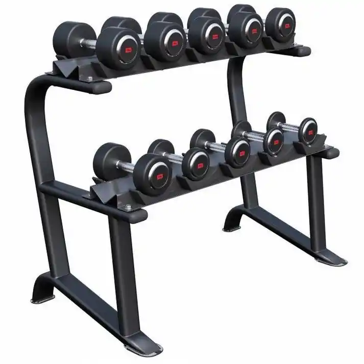 Výhodná Nabídka Stojan na jednoručky s gumovými činkami 90 kg set