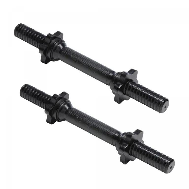 Vysoce Kvalitní Gorilla Sports Sada tyčí se závitem, 35 cm, 2 ks, černá
