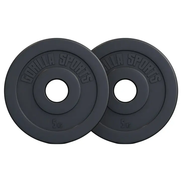 Gorilla Sports Sada zátěžových kotoučů 2 x 5 kg Zlevněný