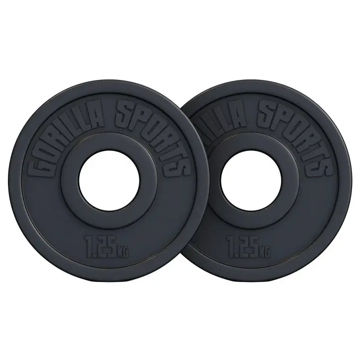 Nejlepší Cena Gorilla Sports Sada zátěžových kotoučů 2 x 1,25 kg