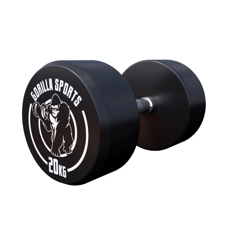 Gorilla Sports Jednoruční činky černo/bílé, 2 x 20 kg Must-Have